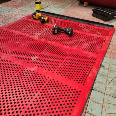1m Width 6mm Thick Self-Cleaning Rubber Screen Panel with 3mm Holes for Fine Material Separation