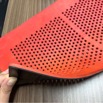 1.25m Wear-Resistant Rubber Screen Panel with 4-12mm Round Holes