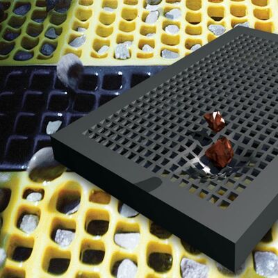 Heavy-Duty Rubber Screen Panel 305×610mm with 90 Shore Hardness for Iron Ore Scalping