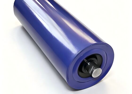 Mining Return Roller Rubber Coated Self Cleaning Coal Conveyor Equipment Part