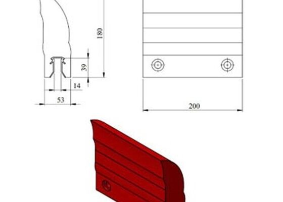 PU Conveyor Scraper System for Iron Ore Conveyor High Impact Resistance Structure