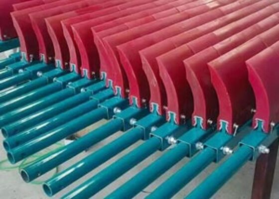 Polyurethane Belt Cleaner Secondary Scraper Blue PU Blade High Wear Resistance Conveyor