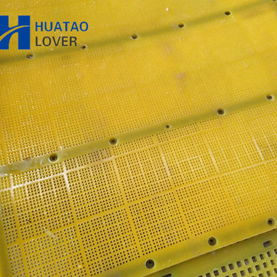 Customized Red 5-50mm Aperture Polyurethane Screen Panel with Embedded Steel Frame