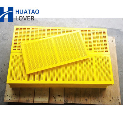 Customized Red 5-50mm Aperture Polyurethane Screen Panel with Embedded Steel Frame