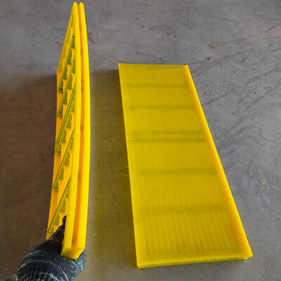 OEM Factory WS85 High Elastic Polyurethane Dewatering Screen Panel với bề mặt sóng tự làm sạch và tích hợp khung thép