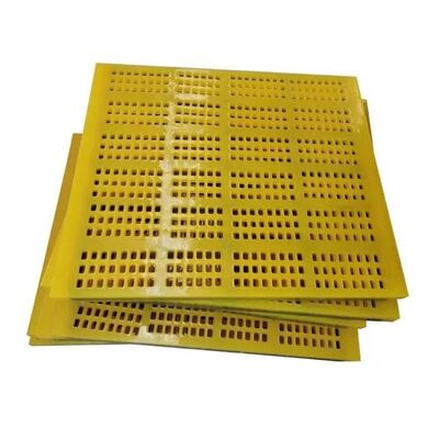 30mm Độ dày Polyurethane màn hình căng với độ chống mòn cao và lỗ tự vệ sinh cho phân loại quặng khai thác mỏ