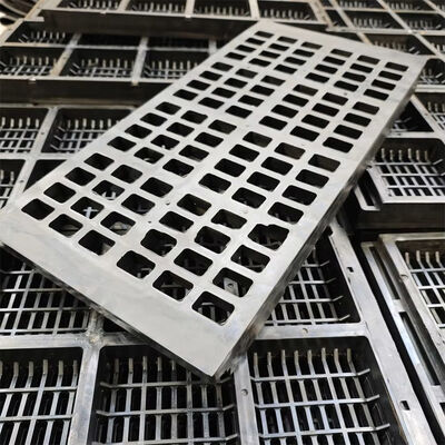 Tấm màn hình cao su cạnh linh hoạt loại SELM, kích thước lỗ 20*5mm, giảm rung động và tiếng ồn, cao su chống mài mòn cao + khung thép