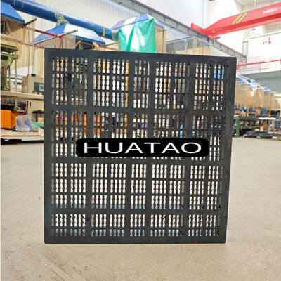 Tấm lưới sàng cao su chống mài mòn 25*6mm có khung thép cho màn hình rung dạng mô-đun