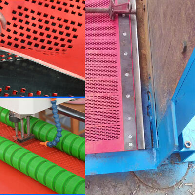 1.25m chiều rộng 8mm độ dày tấm màn hình cao su với cài đặt móc cho sàng lọc khô