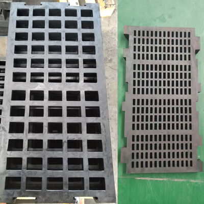 Tấm cao su chống tắc HUATAO dày 30mm, kích thước 305x305mm, độ cứng Shore 40-60 dùng cho sàng than khử nước