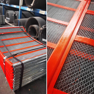 Tự làm sạch Poly Ripple Wire Mesh với thép không gỉ và PU Strip cho kích thước lỗ điều chỉnh trong Quarry Mining Sieving