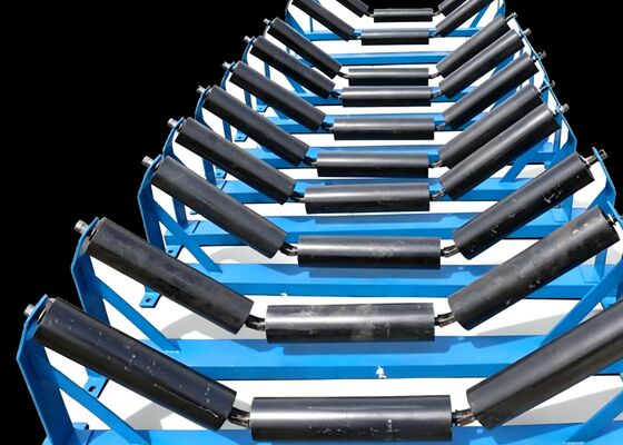 Con lăn băng tải khai thác Vỏ nhựa HDPE Hệ thống băng tải môi trường ẩm ướt trục không gỉ