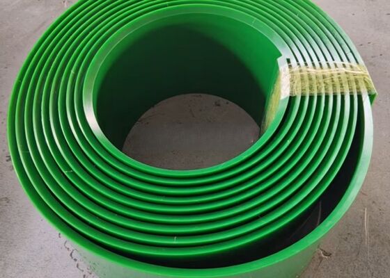 Vành đai vận chuyển polyurethane niêm phong bên màu xanh Đường dây vận chuyển khai thác mỏ hạng nặng