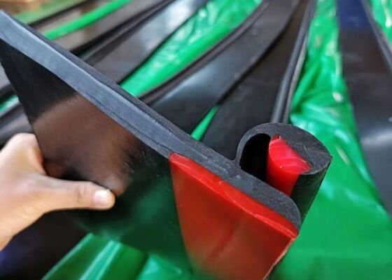 Vành đai vận chuyển PU Bảng vải vải màu xanh Màu thấp ma sát khai thác mỏ Conveyor Seal