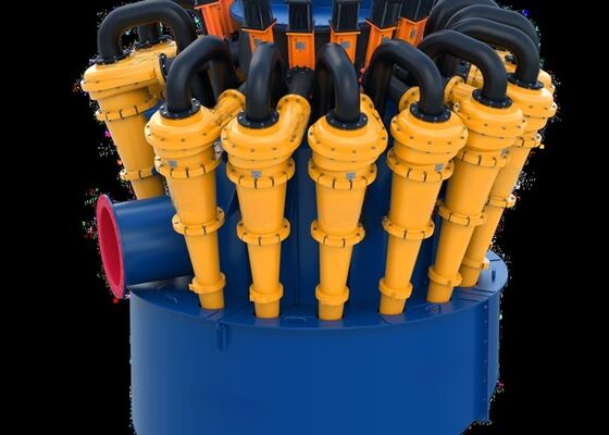 Bộ tách hydrocyclone khai thác mỏ 500mm Cyclone công suất lớn cho hệ thống nồng độ quặng