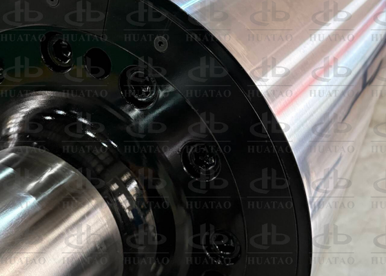 Hệ thống dòng chảy Q345B Các kênh thời gian có tuổi thọ cao giữa ống trong và ống ngoài được phân tách bằng các đường hàn xoắn ốc hàng đầu Con lăn làm mát Bopp Bopet Film Balance G2.5