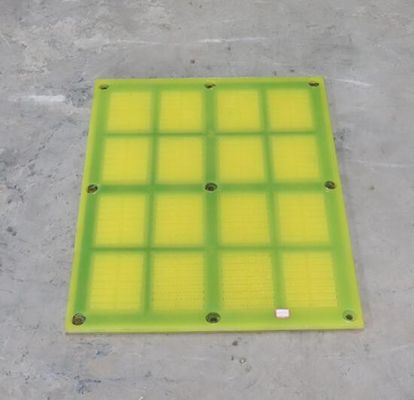 Polyurethane Vibrating Screen Mesh Dewatering Panel cho tái chế cát mịn với kích thước 305x305mm và khẩu độ 0,125mm