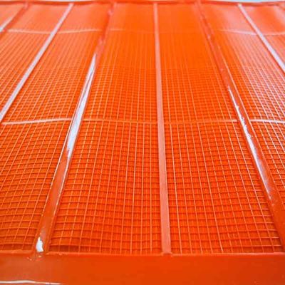 Mạng lưới màn hình mỏng polyurethane tần số cao với lỗ mở 75micron để chống mài mòn và chống mù