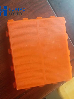 Orange MDI và TDI 0,125mm Aperture PU Dewatering Screen Mesh với khung thép và lỗ hổng tự giải phóng