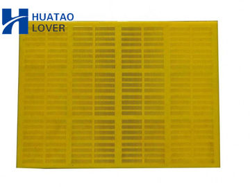 Tấm màn hình Polyurethane khẩu độ 0,125mm màu vàng Phương tiện mô-đun để tìm cát