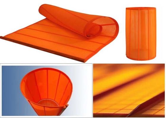 1040mm x 700mm Polyurethane Screen Mesh với 0.075mm - 1.5mm Độ rộng lỗ và màu đỏ cho Vibrating Screen Cloth